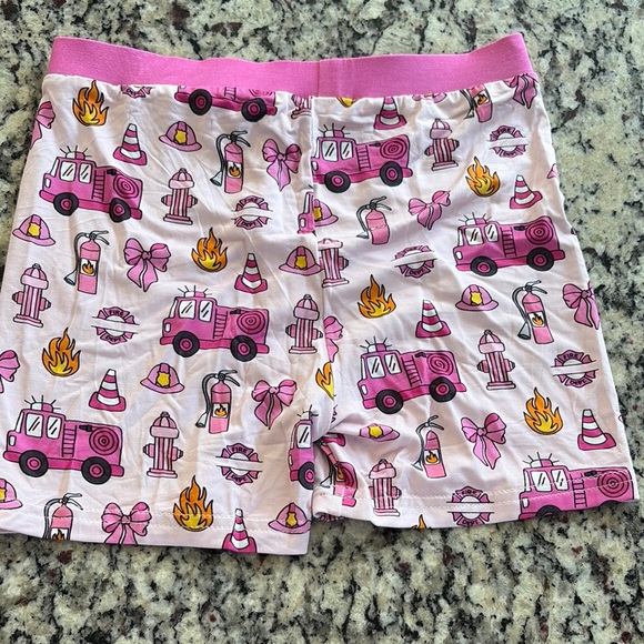 Pink Fire Truck Bamboo PJ Set - Picture 5 of 7